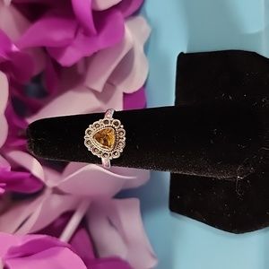 Size 5 Citrine and sterling 925 silver in a beautiful setting. NWOT